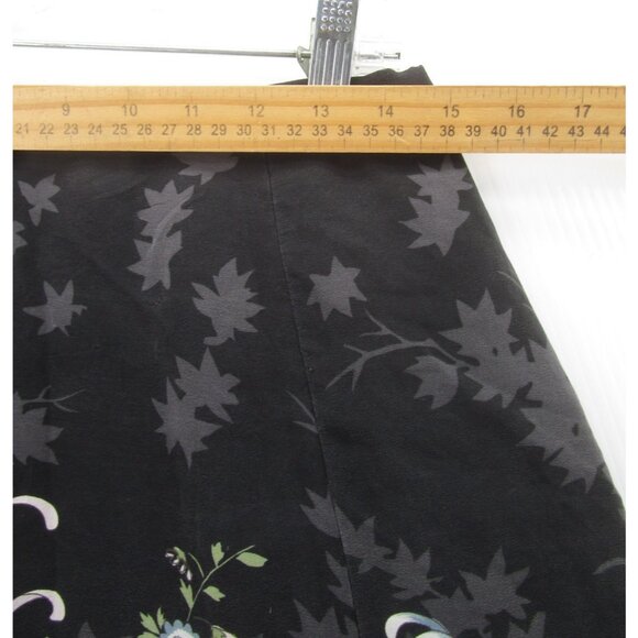 Lord & Taylor Skirt 6 Identity Silk A-Line Career Slit Floral Zip Up - Picture 3 of 9